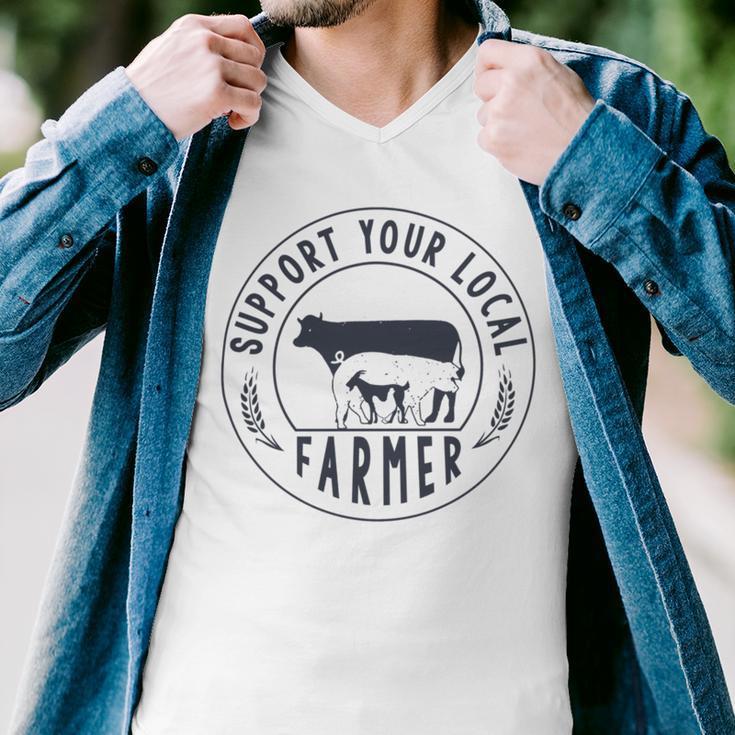 Support Your Local Farmer Men V-Neck Tshirt