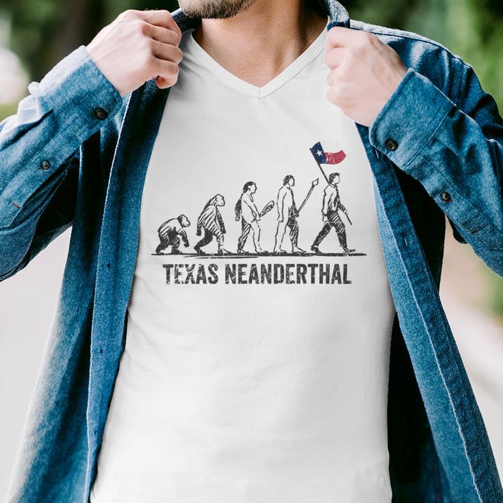 Texas Neanderthal Thinking Men V-Neck Tshirt