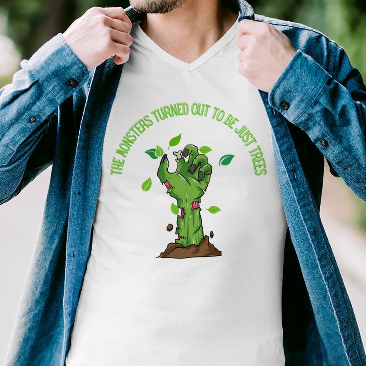 The Monsters Turned Out To Be Just Trees Hand Monster Men V-Neck Tshirt