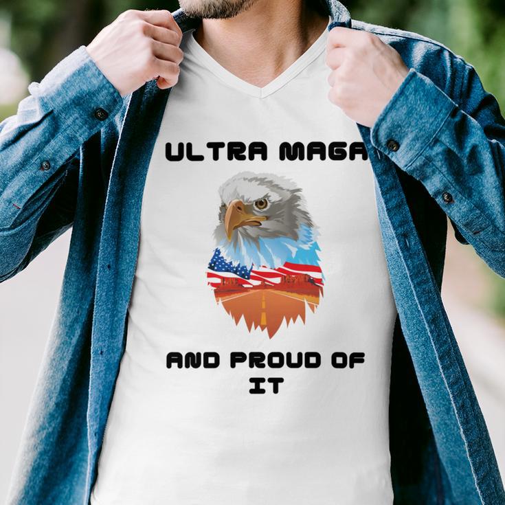 Ultra Mega And Proud Of It Pro Trump Patriotic Republican Men V-Neck Tshirt