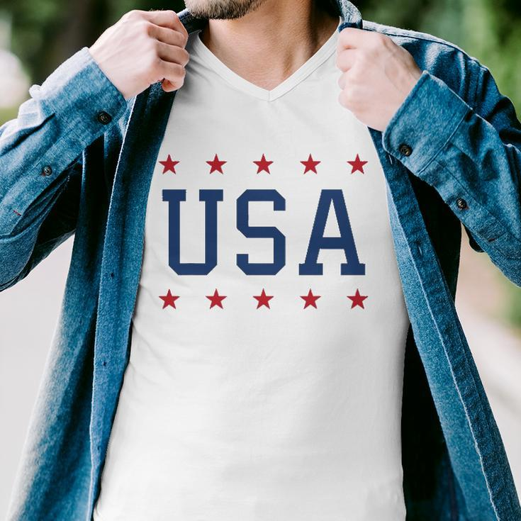 Usa Women Men Patriotic American Pride 4Th Of July Men V-Neck Tshirt