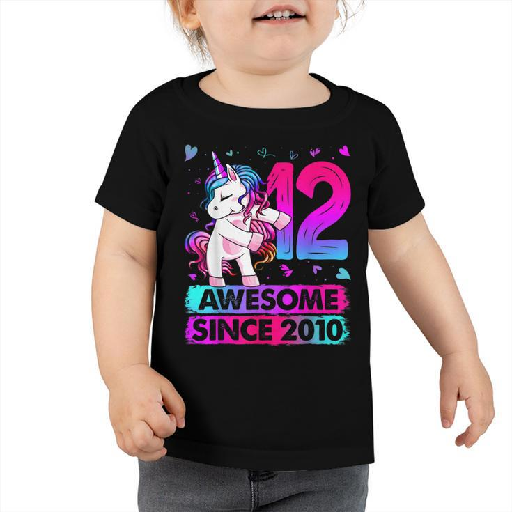 12 Year Old Unicorn Flossing 12Th Birthday Unicorn Party  Toddler Tshirt