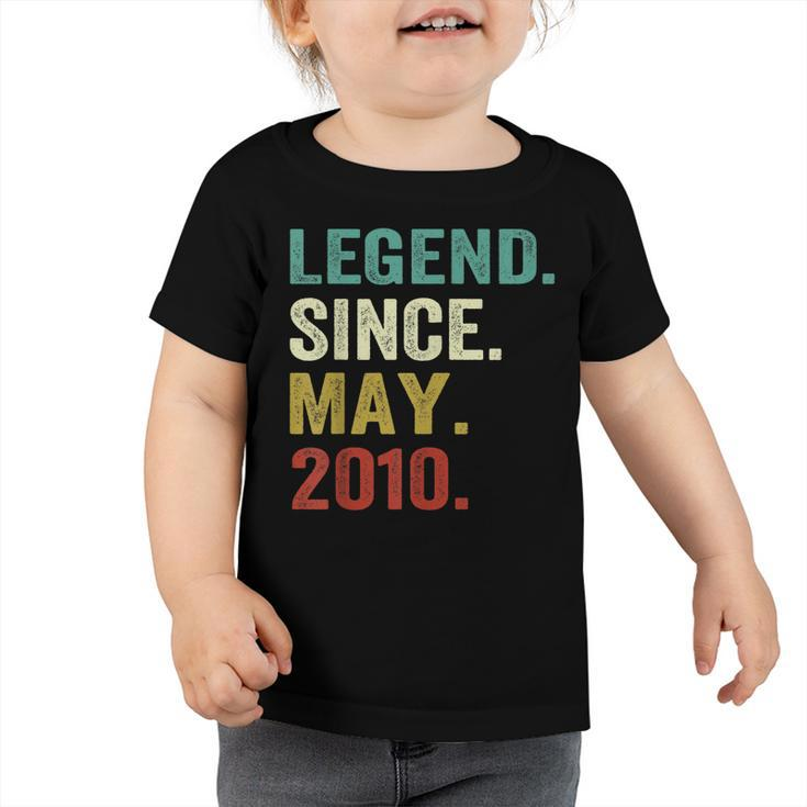 12 Years Old Legend Since May 2010 12Th Birthday Gifts  Toddler Tshirt