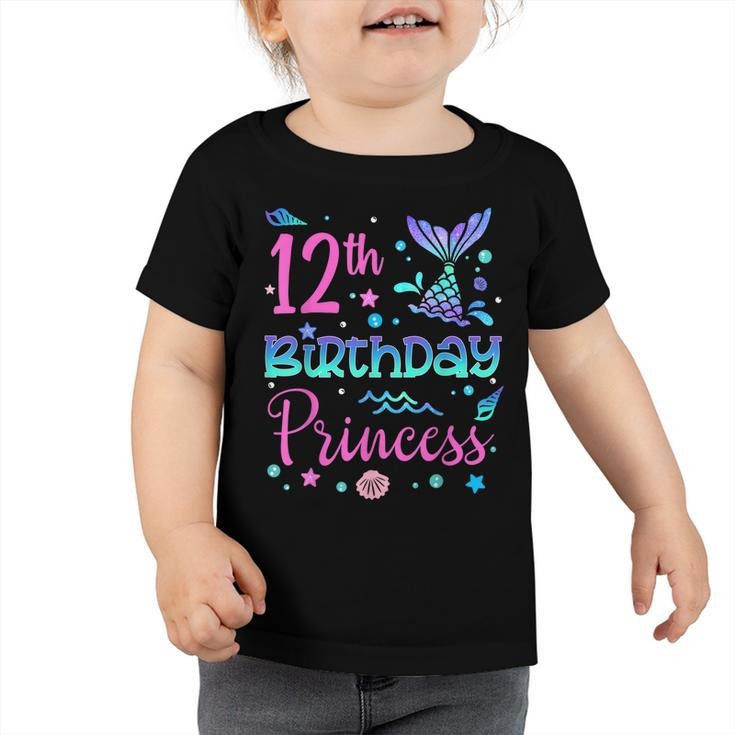 12Th Birthday Girls Mermazing Bday Mermaid Tail 12 Years Old  Toddler Tshirt