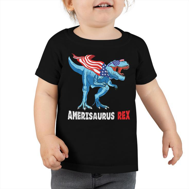 4Th Of July T Rex Dinosaur Amerisaurus Rex Boys Kids Men  Toddler Tshirt