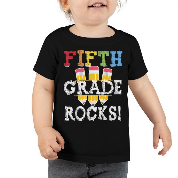 5Th Grade Rocks Back To School Student Kid Teacher Team  Toddler Tshirt