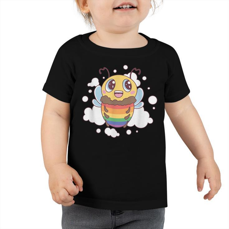 Bee Bee Bee Lgbt Pride Month Gay Homosexual Design For Lesbian Queer V4 Toddler Tshirt