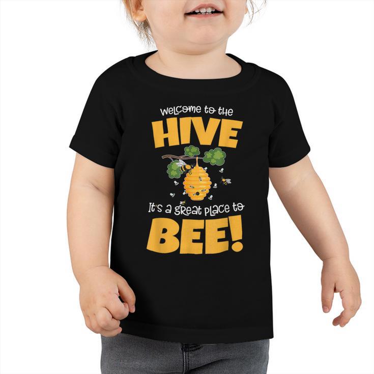 Bee Bee Bee Theme Back To School For Teachers Welcome To The Hive V2 Toddler Tshirt