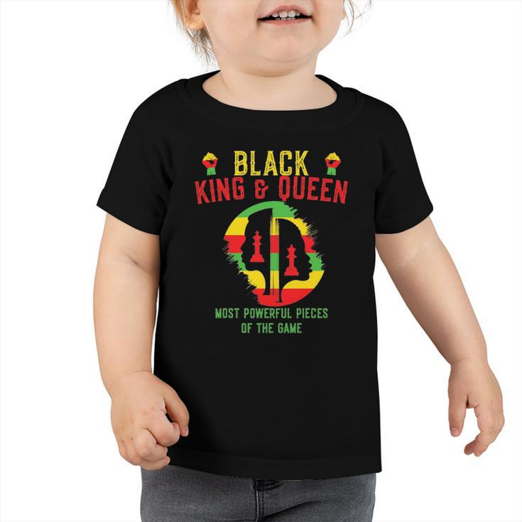Black King And Queen Most Powerful Piece Of The Game Toddler Tshirt