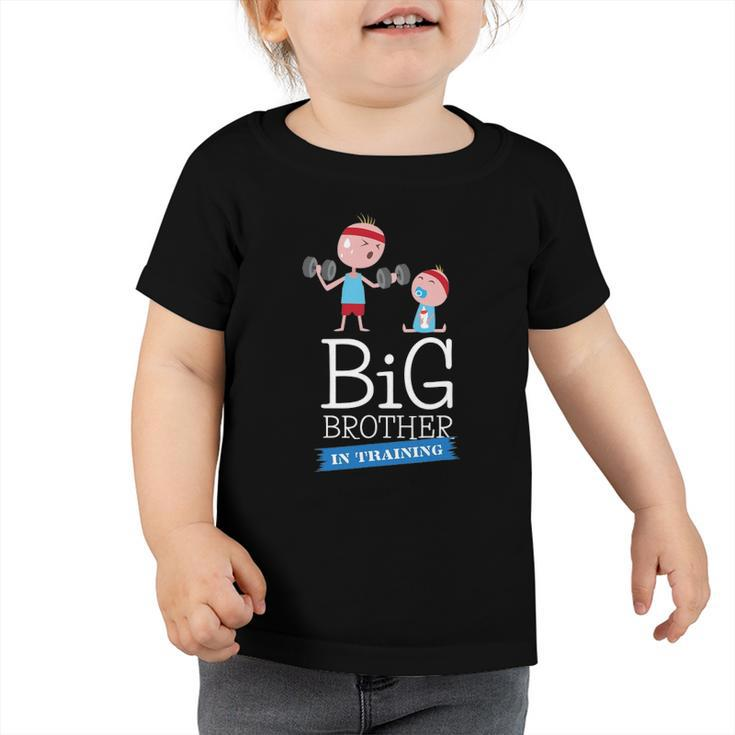 Cute Toddler Big Brother In Training Funny  For Boys Toddler Tshirt