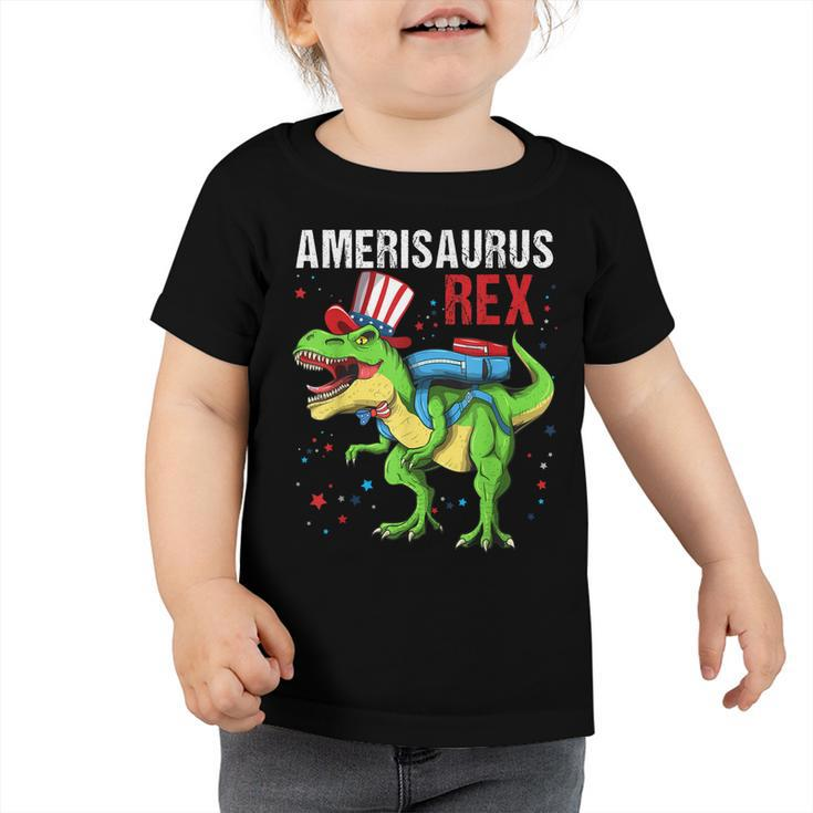 Dinosaur 4Th Of July Kids Boys Men Amerisaurus T Rex Funny  Toddler Tshirt