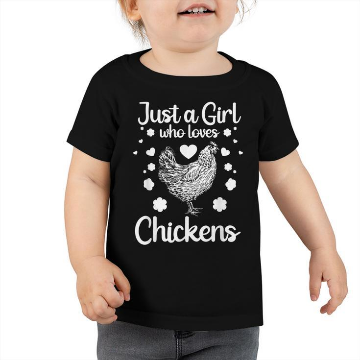 Funny Girl Chicken Design For Kids Women Mom Chicken Lover  Toddler Tshirt