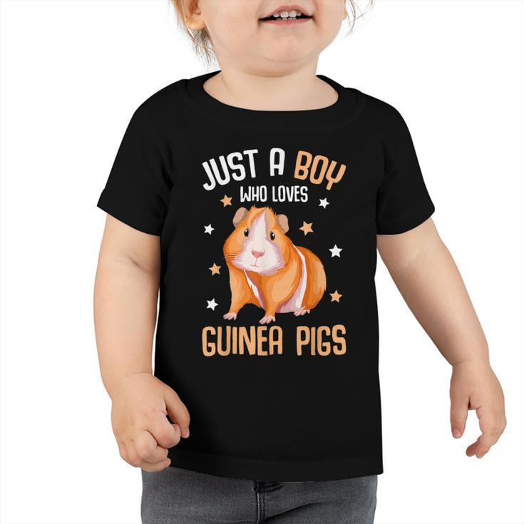 Just A Boy Who Loves Guinea Pigs Kids Boys Guinea Pig  Toddler Tshirt