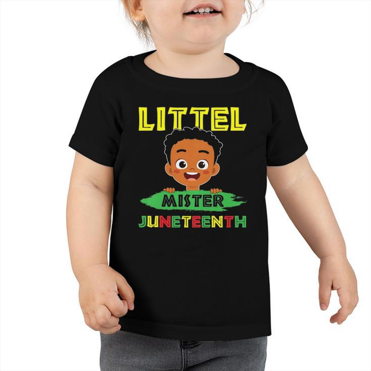 Kids Little Mister Juneteenth Boys Kids Toddler Baby Toddler Tshirt