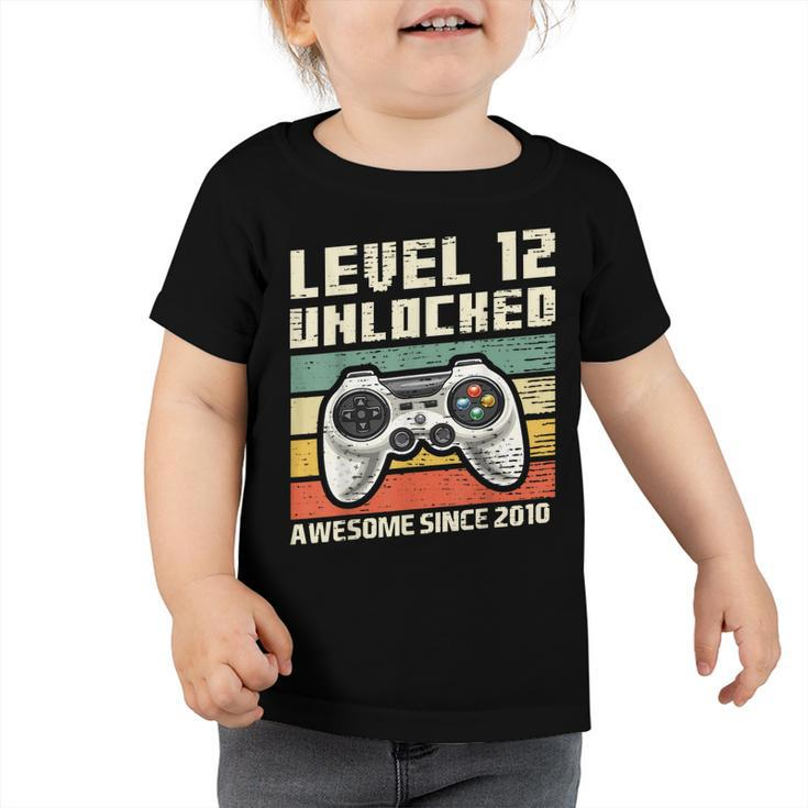 Level 12 Unlocked Awesome 2010 Video Game 12Th Birthday  V9 Toddler Tshirt