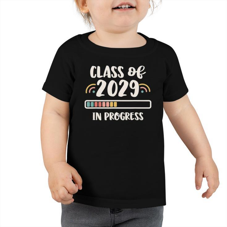 Online Virtual School In Progress Class Of 2029 Graduation Toddler Tshirt