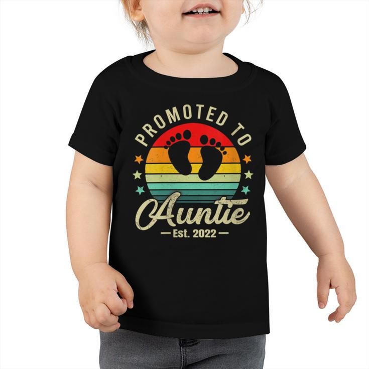 Promoted To Auntie Est 2022  Toddler Tshirt