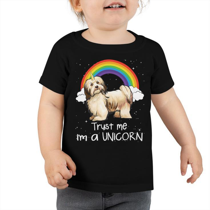 Rainbow Havanese Trust Me Im A Unicorn Dog Toddler Tshirt