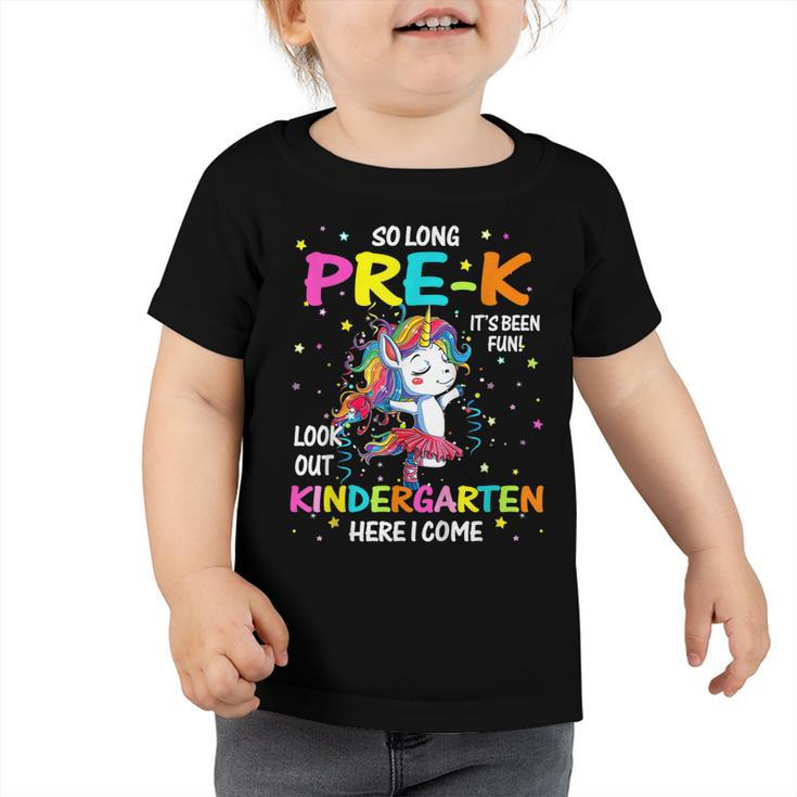 So Long Pre-K Kindergarten Here I Come Graduation Girls 2022  Toddler Tshirt