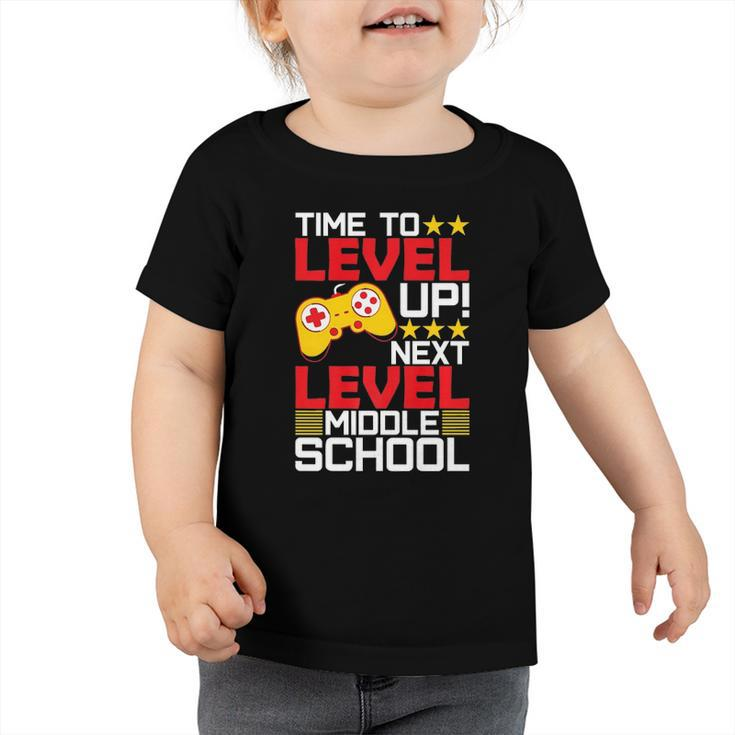 Time To Level Up Middle School Video Gamer Graduation Toddler Tshirt