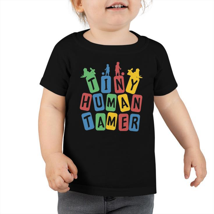 Tiny Human Tamer Funny Preschool Kindergarten Teacher Toddler Tshirt