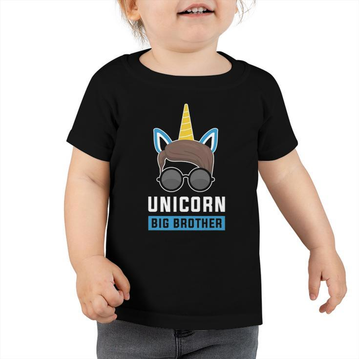 Unicorn Big Brother Boy Matching Family Toddler Tshirt