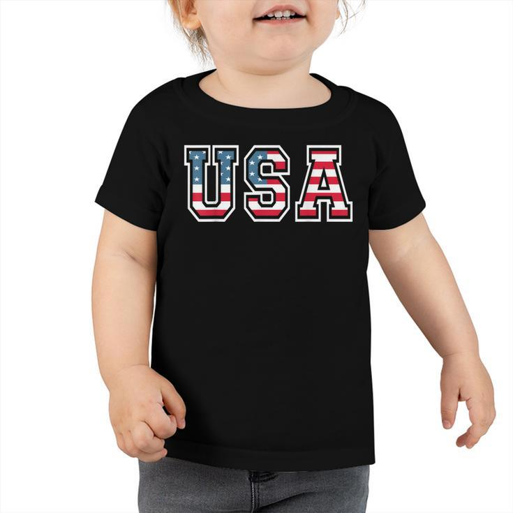 Usa Us Flag Patriotic 4Th Of July America  V2 Toddler Tshirt