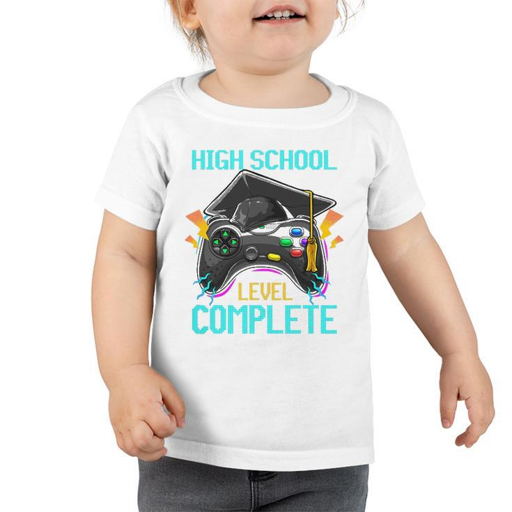 High School Level Complete Graduation 2022 Gamer Gift Toddler Tshirt