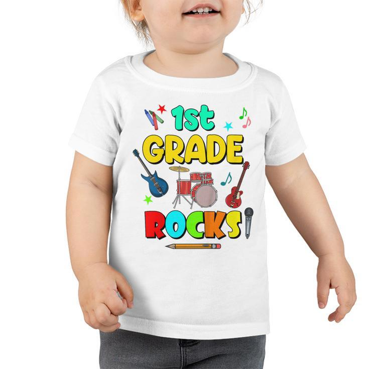 Kids 1St Grade Rocks Back To School Boys Girls 1St Day Of School  Toddler Tshirt
