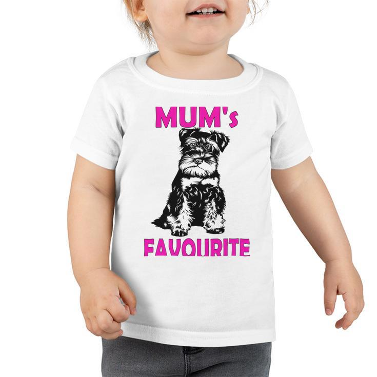 Miniature Schnauzer At Home Mums Favourite Multi Tasking Dog Toddler Tshirt
