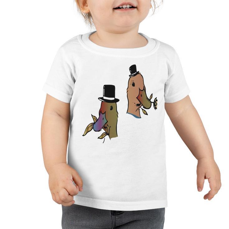 Romantic Duck Classy Ducks Toddler Tshirt