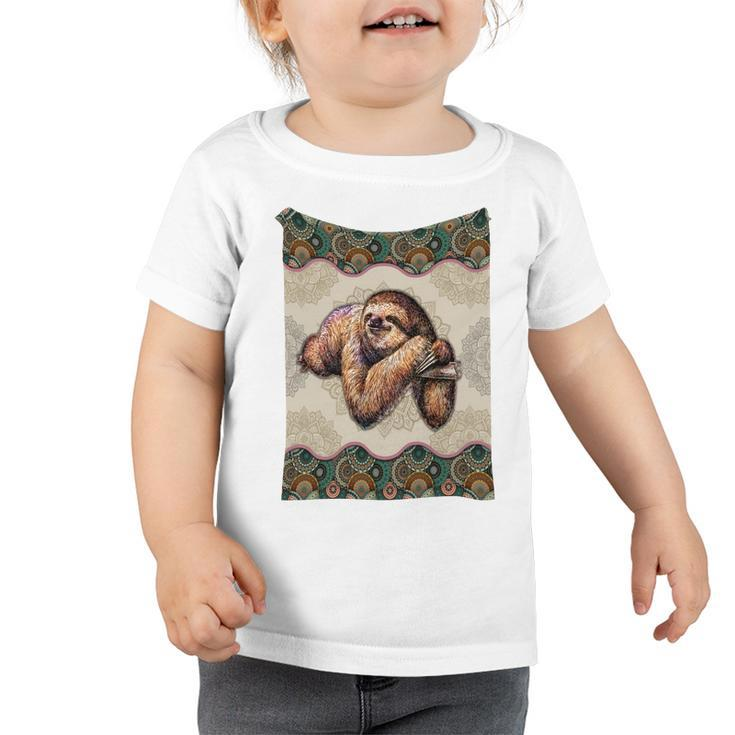 Sloth - Vintage Mandala Toddler Tshirt