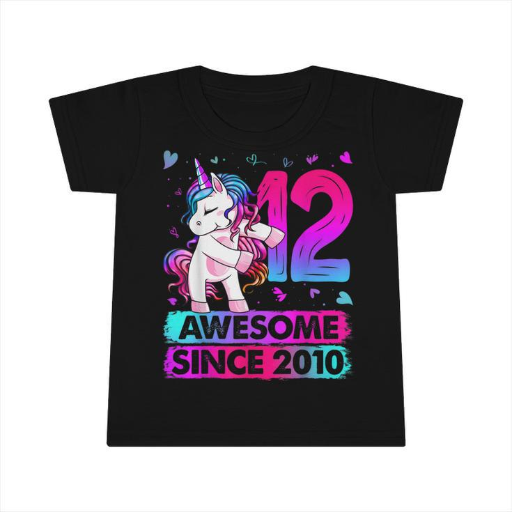12 Year Old Unicorn Flossing 12Th Birthday Unicorn Party  Infant Tshirt
