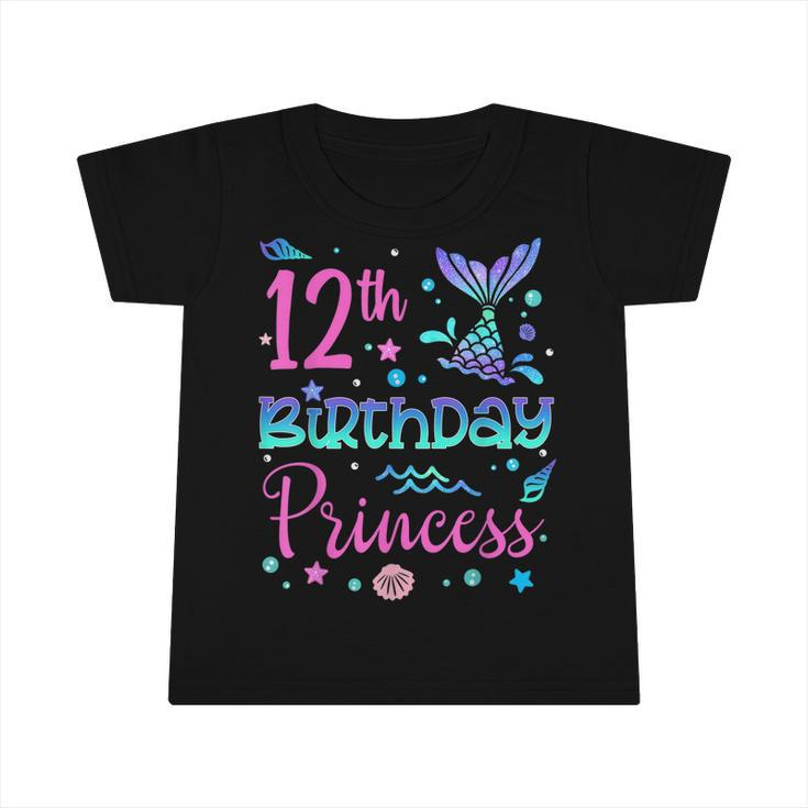 12Th Birthday Girls Mermazing Bday Mermaid Tail 12 Years Old  Infant Tshirt