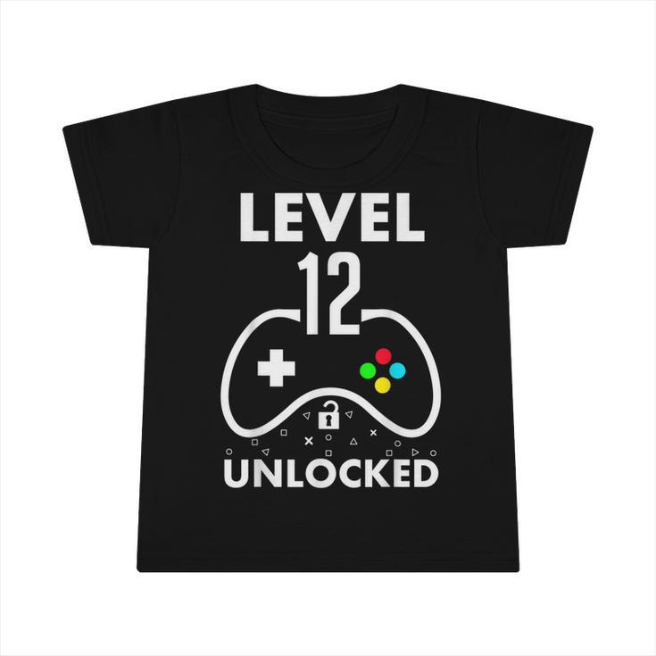 12Th Birthday  Level 12 Unlocked Video Gamer Birthday  Infant Tshirt