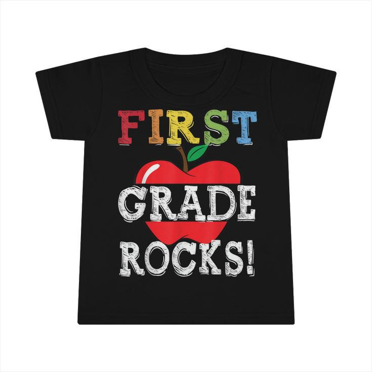 1St Grade Rocks Back To School Student Kid Teacher Squad  Infant Tshirt