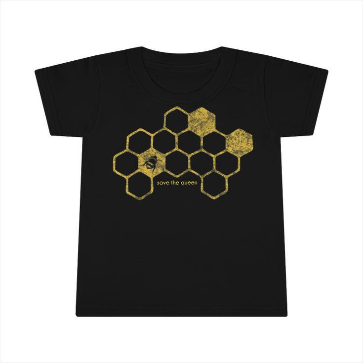 Bee Bee Bee Honeycomb Save The Queen Beekeeper Apiarist Gift Infant Tshirt