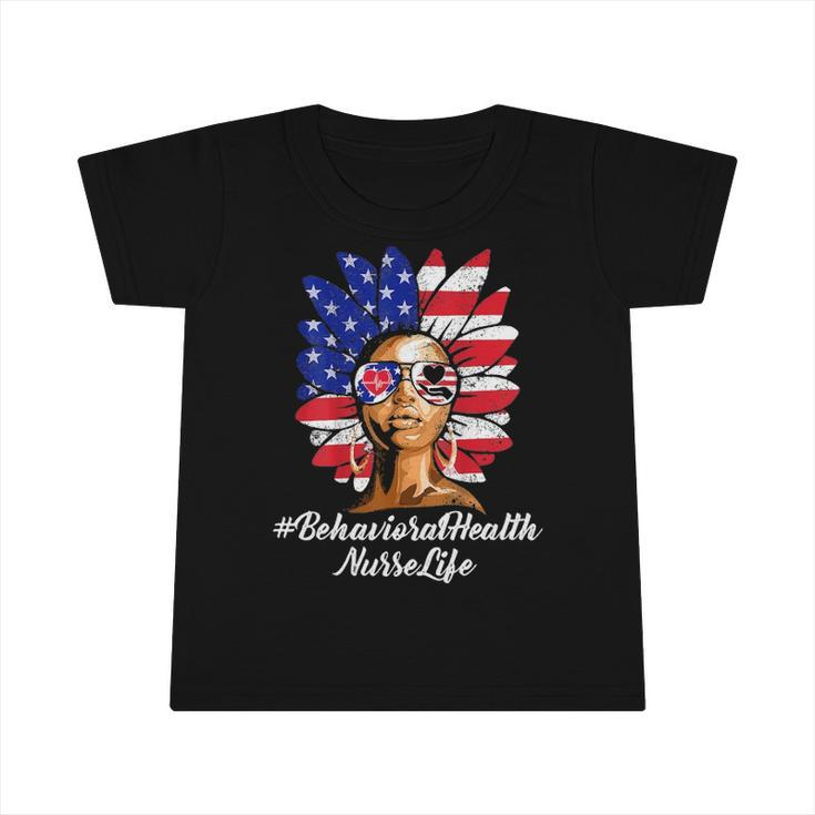 Behavioral Health Nurse 4Th Of July Black Nurse Parents Day Infant Tshirt