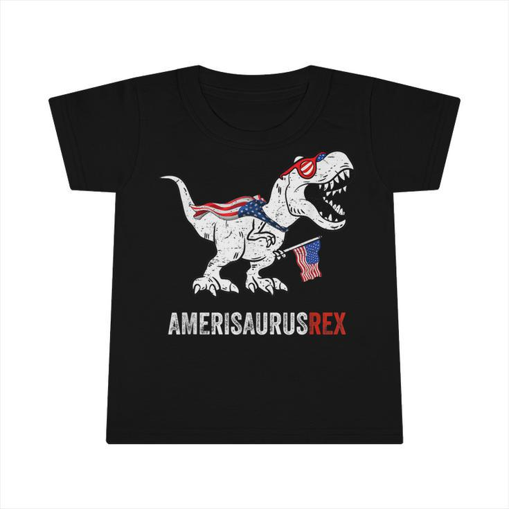 Dinosaur 4Th Of July  Kids Boys Amerisaurus T Rex Funny  Infant Tshirt