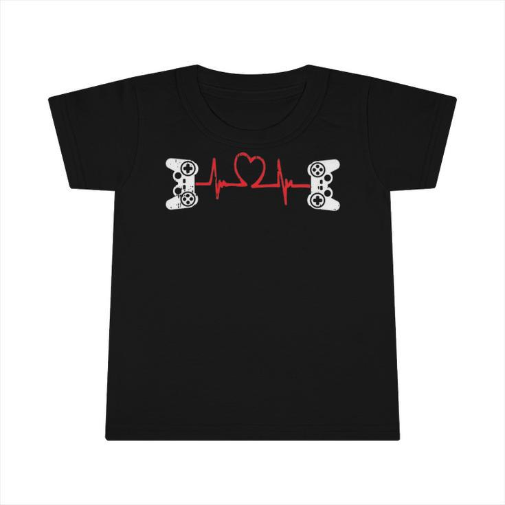 Gamer Heartbeat Valentines Day Cool Video Game Gaming Gift Infant Tshirt