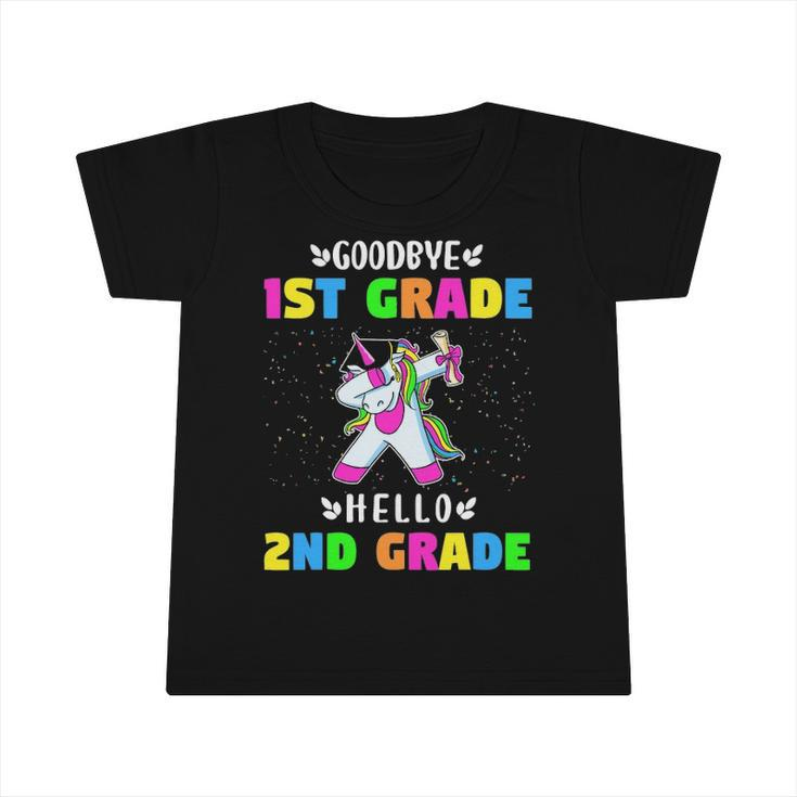 Goodbye First Grade Hello Second Grade Unicorn Girls Infant Tshirt