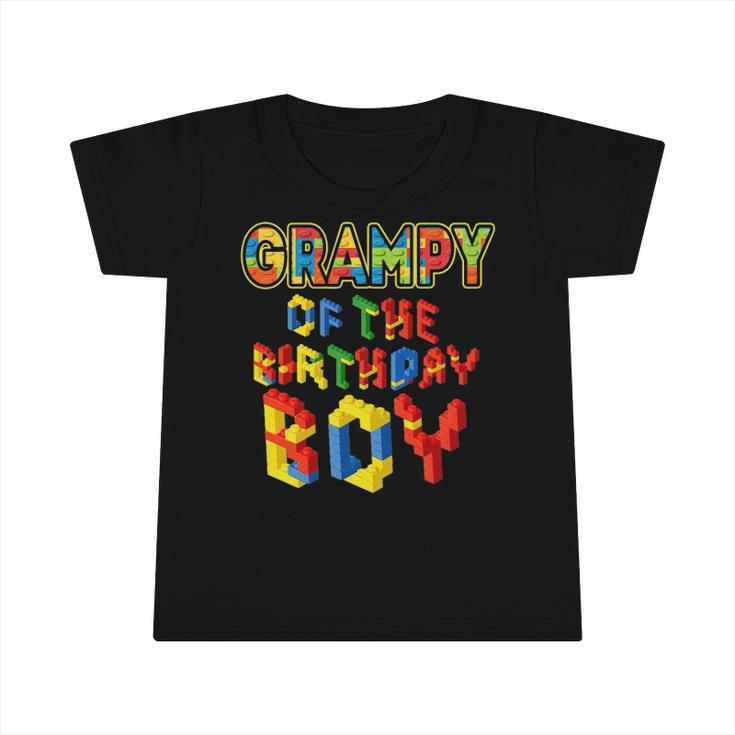 Grampy Of The Birthday Boy  Block Building Birthday Boy Infant Tshirt