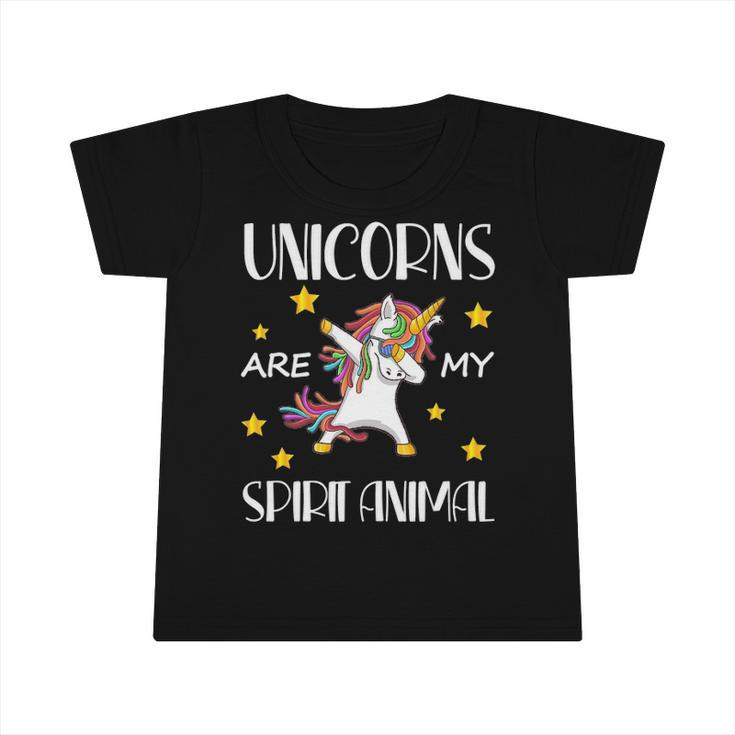 Hilarious Unicorns Are My Spirit Animal Dab Gift For Kids Infant Tshirt
