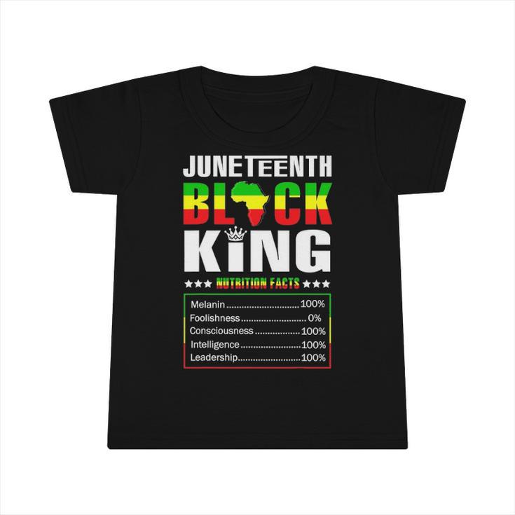 Juneteenth Black King Nutritional Facts Boys Infant Tshirt