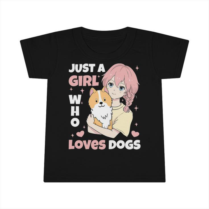 Just A Girl Who Loves Dogs Cute Corgi Lover Outfit & Apparel Infant Tshirt