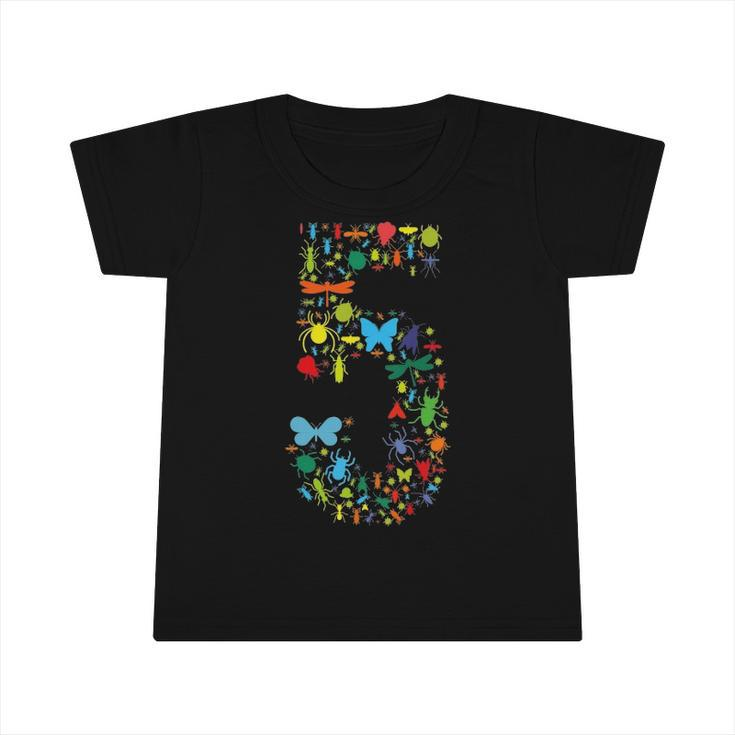 Kids 5 Years Old Birthday Bugs 5Th Birthday Insect Infant Tshirt