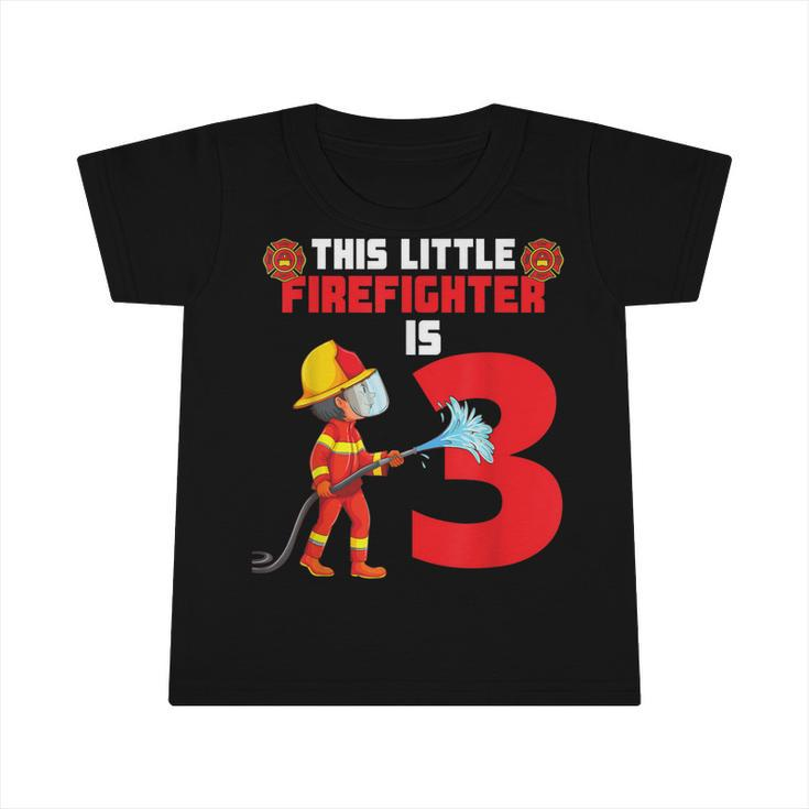 Kids Fire Truck 3Rd Birthday 3 Year Old Boy Toddler  Infant Tshirt