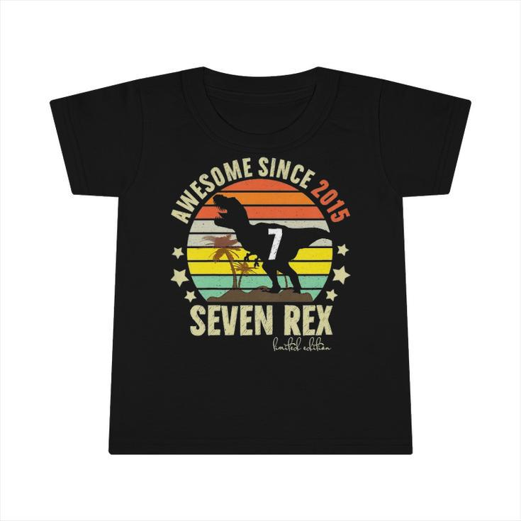 Kids Seventh Dinosaur 7 Years Old 2015 Im 7 7Th Birthday Rex Funny Infant Tshirt