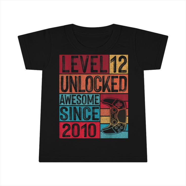 Level 12 Unlocked Awesome Since 2010 12Th Birthday Gaming  V8 Infant Tshirt