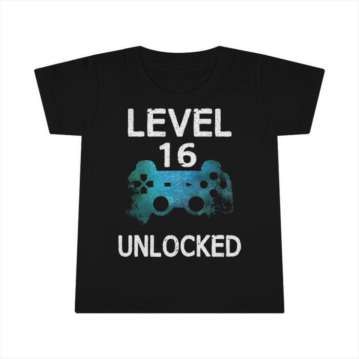 Level 16 Unlocked Boys 16Th Birthday 16 Years Old Gamer Infant Tshirt